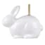Providence White Ceramic Bunny Lamp with Scalloped Shade, 17.7"