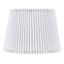 White Stitched Pleat Large Taper Table Lamp Shade, 13x17x12