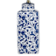 Navy Blue Chinoiserie Ceramic Medium Table Lamp with Navy Blue Shade, 24"