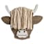 Cow Wooden Wall Plaque with Tassels, 10"