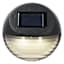 Set of 4 2-Lumen Solar Black Circle Deck Light