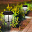 6-Pack 8-Lumen Solar  Oil Rubbed Bronze Caged Pathway Lights