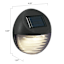 2-Lumen Solar Black Circle Deck Light