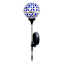 Solar Blue Mosaic Globe Pathway Light