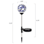 Solar Blue Mosaic Globe Pathway Light