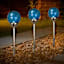 Solar Blue Crackle Large Globe Pathway Light