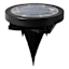 4-Pack 30-Lumen Solar Multi-Purpose Black Disc Light