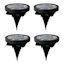 4-Pack 30-Lumen Solar Multi-Purpose Black Disc Light