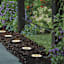 4-Pack 30-Lumen Solar Multi-Purpose Black Disc Light