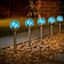 Solar Blue Crackle Small Globe Pathway Light