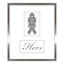 Framed Hers Print Under Glass Jeweled Wall Art, 13x11