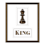 Framed Chess King Print Under Gass Jeweled Wall Art, 13x11
