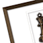Framed Chess King Print Under Gass Jeweled Wall Art, 13x11