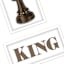 Framed Chess King Print Under Gass Jeweled Wall Art, 13x11