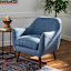 Honeybloom Braxton Accent Chair, Blue
