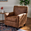 Honeybloom Dylan Faux Leather Accent Chair, Brown
