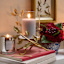Providence Gold Metal Leaves & Glass Candle Holder, 10"