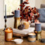 Honeybloom Brass Ribbed Pillar Candle Holder, 6"