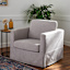Honeybloom Langley Swivel Accent Chair, Taupe