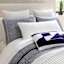 Crosby St. 3-Piece Navy Houndstooth Cotton Comforter Set, Full/Queen
