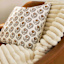 Honeybloom Ivory Channel Faux Fur Throw Blanket, 60x80