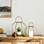 Honeybloom Gold Metal Lantern, 8x14