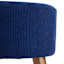Emmy Stool with Wooden Legs, Navy Corduroy