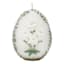Honeybloom Embossed White Flower Egg Candle, 4"