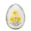 Honeybloom Embossed Yellow Flower Egg Candle, 4"