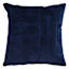 Crosby St. Navy Blue Geo Quilted Velvet Throw Pillow, 18"