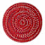 Providence Round Red Boucle Placemat, 15"