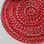 Providence Round Red Boucle Placemat, 15"