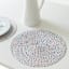 Providence Patriotic Round Red, White & Blue Boucle Placemat, 15"