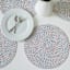 Providence Patriotic Round Red, White & Blue Boucle Placemat, 15"
