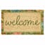 Welcome Floral Border Coir Mat, 18x30