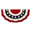 Homespun Patriotic Americana Bunting Flag Slice Oversized Coir Mat, 22x47
