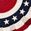 Homespun Patriotic Americana Bunting Flag Slice Oversized Coir Mat, 22x47