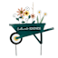 Honeybloom Wheelbarrow Yard Stake, 23.5"