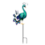 Blue Metal Peacock Yard Stake, 30"