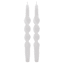 Crosby St. 2-Pack White Twisted Taper Candles, 10"