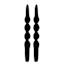 Crosby St. 2-Pack Black Twisted Taper Candles, 10"