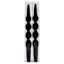 Crosby St. 2-Pack Black Twisted Taper Candles, 10"