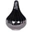 Crosby St. Black Metallic Ceramic Teardrop Table Lamp with Black Shade, 25"