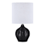 Crosby St. Black Ceramic Mini Table Lamp with Shade, 12"