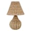 Honeybloom Natural Weaving Rattan Medium Table Lamp with Shade, 24"