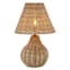 Honeybloom Natural Weaving Rattan Medium Table Lamp with Shade, 24"