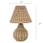 Honeybloom Natural Weaving Rattan Medium Table Lamp with Shade, 24"