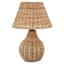 Honeybloom Natural Weaving Rattan Small Table Lamp with Shade, 16.5"