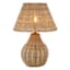 Honeybloom Natural Weaving Rattan Small Table Lamp with Shade, 16.5"