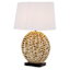 Water Hyacinth Natural Weaving Medium Table Lamp with Shade, 23"